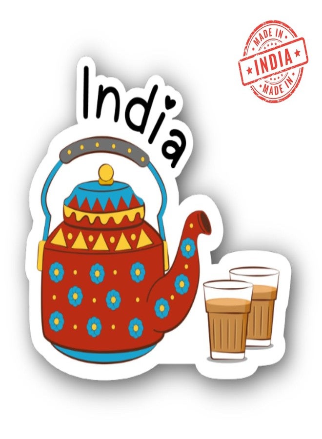 VERYFIRSTTALE Indian Chai Fridge Magnet (Set of 2) | Authentic Indian Souvenirs | Fridge Magnets of India | MDF Glossy | Cute Decorative Items for Home & Office | India Fridge Magnets | Tea Lovers Gift - Image 2